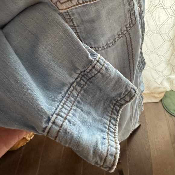 Life in Progress Western Boho Denim Shirt - Picture 6 of 16